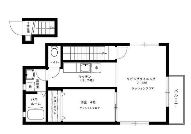 アグネス(1LDK/2階)の間取り写真