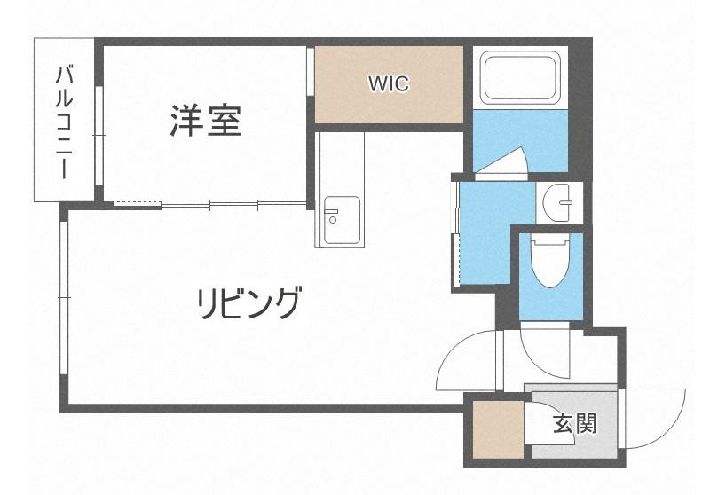 CITY RESIDENCE栄通(1LDK/3階)の間取り写真