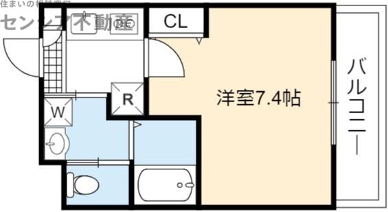 AILE京橋-エールキョウバシ-(1K/3階)の間取り写真