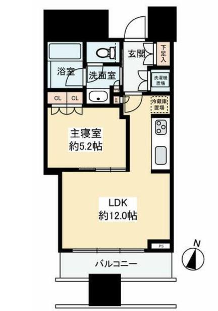 パークコート渋谷 ザ タワー(1LDK/17階)の間取り写真