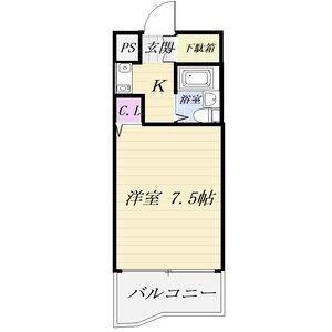 ジョイフル野並(1K/4階)の間取り写真