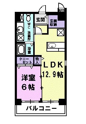 SAKURA ビベンテ(1LDK/8階)の間取り写真