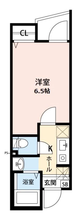 グランクオール赤塚(1K/3階)の間取り写真
