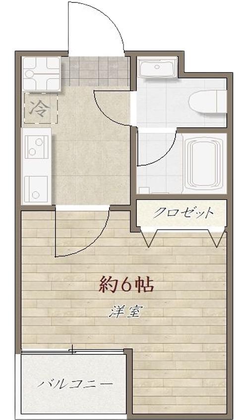 南長崎ハイツ(1K/3階)の間取り写真