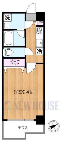 MONTE VERDE KAGURAZAKA(1K/1階)の間取り写真