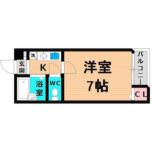 メゾンパルク(1K/2階)の間取り写真