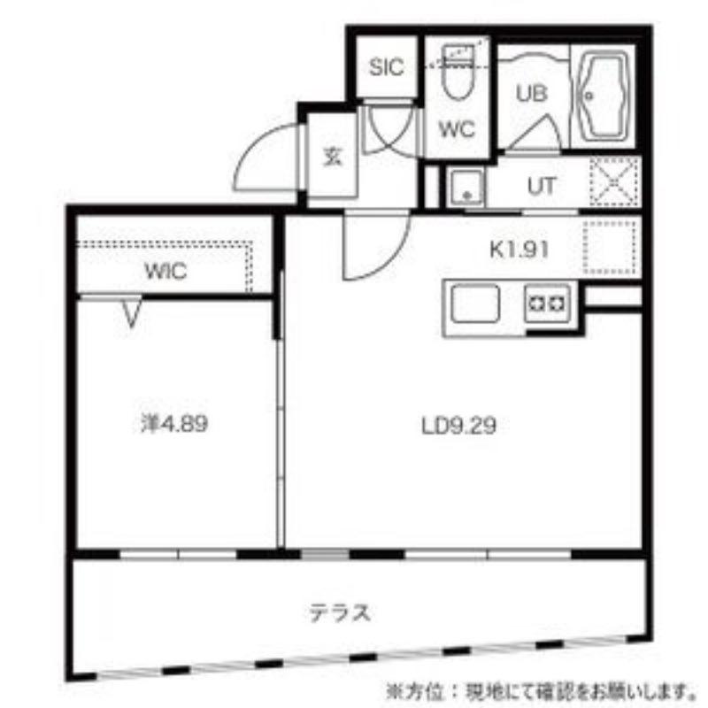 カルグランデ菊水(1LDK/1階)の間取り写真