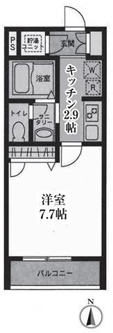 TS GARDEN川崎大師(1K/3階)の間取り写真