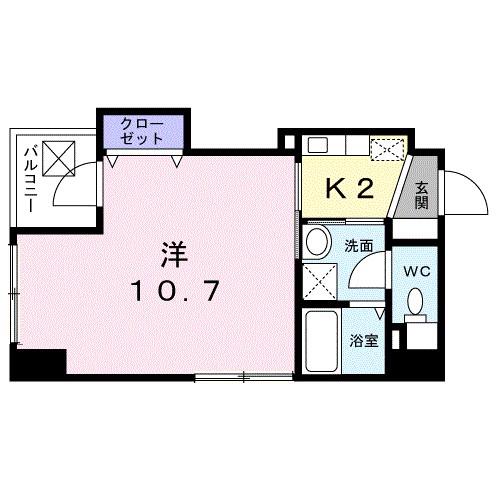 クレスト呉服町(1K/5階)の間取り写真