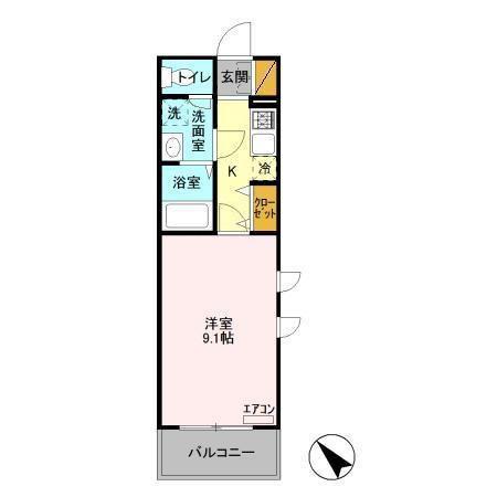 MAGNOLIA COUTマグノリアコート II(1K/1階)の間取り写真