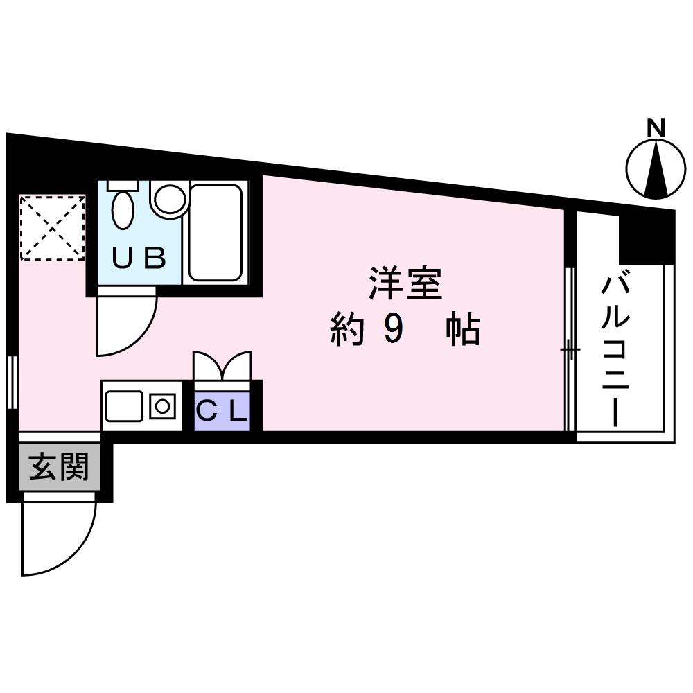 森下ビル(ワンルーム/2階)の間取り写真