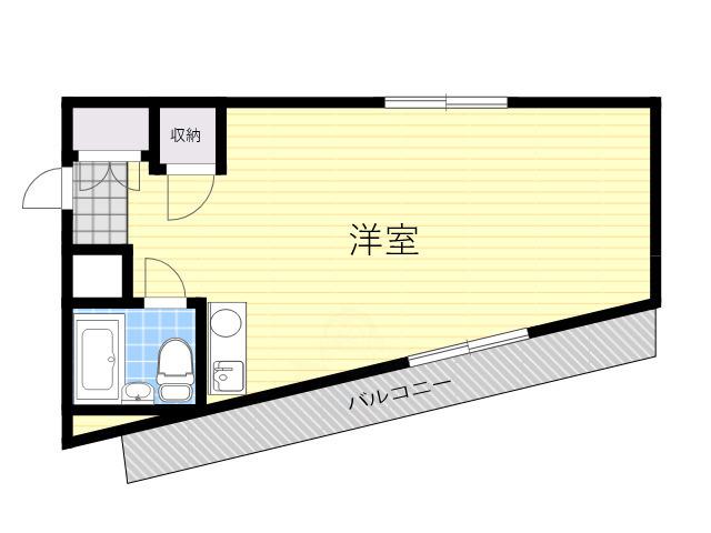 K・Iビル(ワンルーム/4階)の間取り写真