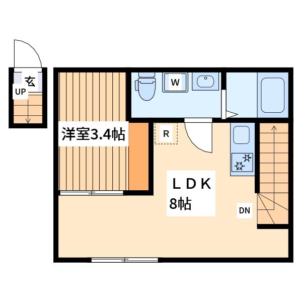 ヴィノシティ 柏2(1LDK/2階)の間取り写真