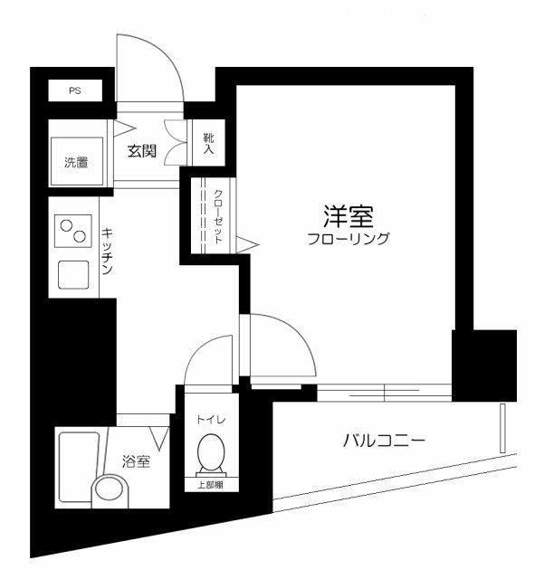 スカイコート池袋第7(1K/3階)の間取り写真