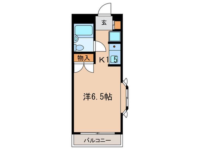 A・P ROSY(ワンルーム/3階)の間取り写真