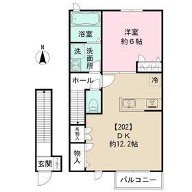アルコバレノ(1LDK/2階)の間取り写真