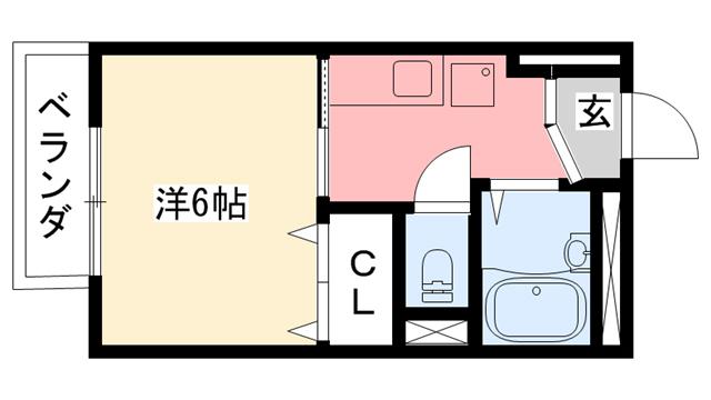 ハイツコンコーディア(1K/2階)の間取り写真