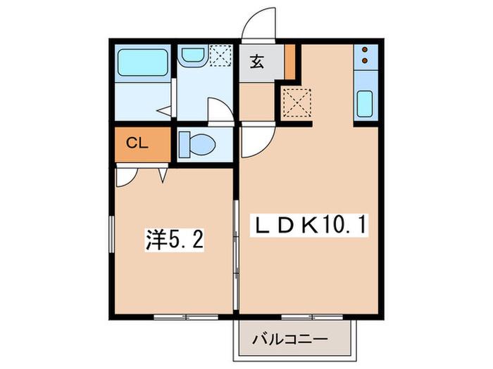 RED PADDY(1LDK/2階)の間取り写真