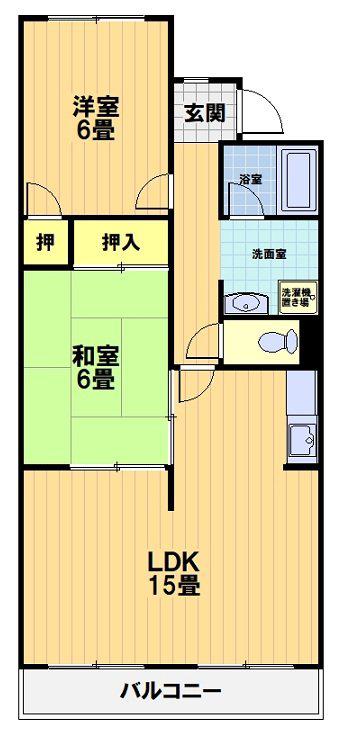 嵯峨野ロイヤルハイツ(2LDK/3階)の間取り写真