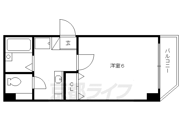 第2CRPビル(1K/3階)の間取り写真