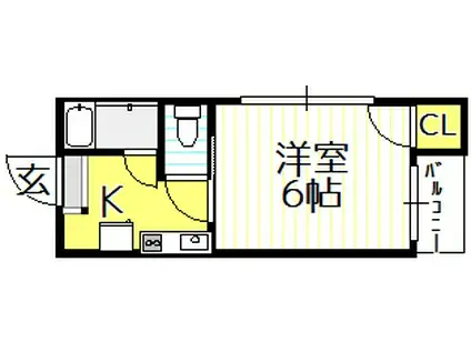 アリストプラザ中野(1K/5階)の間取り写真