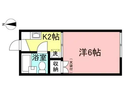 日生ハイム(1K/1階)の間取り写真