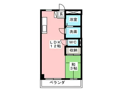 ソフィアビル(1LDK/3階)の間取り写真