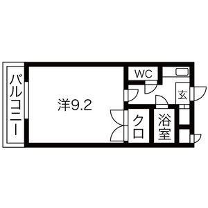 グレースフルヒルズ(1K/3階)の間取り写真