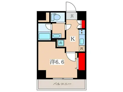 プレール・ドゥーク板橋本町III(1K/5階)の間取り写真