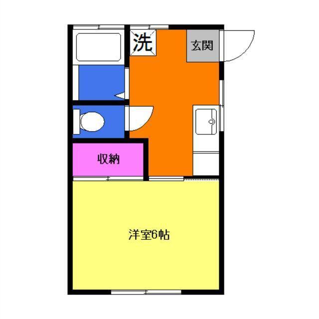 コーポMM(1K/1階)の間取り写真