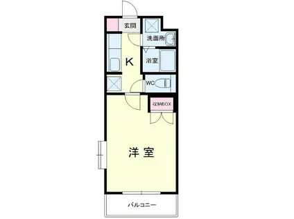 プロムナードI(1K/3階)の間取り写真