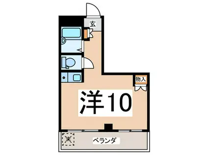 アバンドーネ石切(ワンルーム/2階)の間取り写真