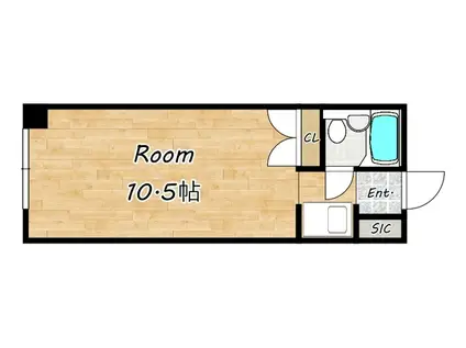 十勝館ビル(ワンルーム/3階)の間取り写真