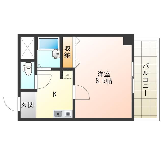 アプローズ堂島ーー(1K/5階)の間取り写真