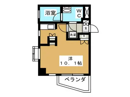 アーク松戸中央公園(ワンルーム/10階)の間取り写真