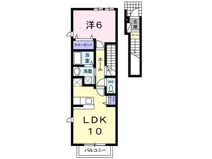 セレーノ・KII(1LDK/2階)の間取り写真