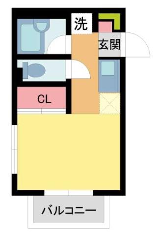 ルミネ秀暎(ワンルーム/1階)の間取り写真