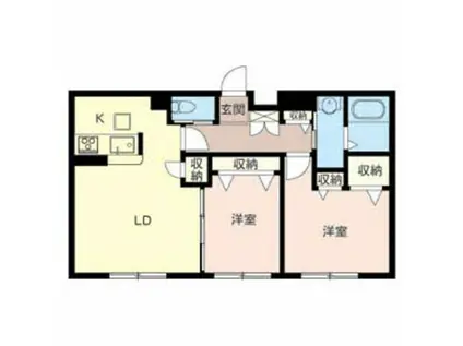 シャーメゾン・ラ・プロヴァンス(2LDK/1階)の間取り写真