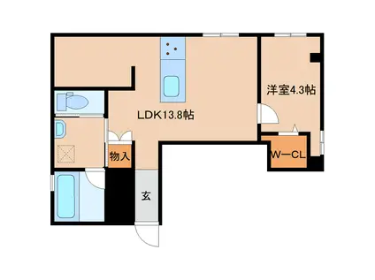 GRD BLD(1LDK/3階)の間取り写真