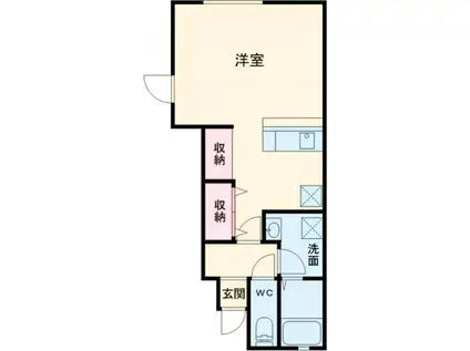 SUMOREV-A(1K/1階)の間取り写真