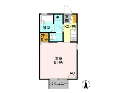 セジュール藤A棟(1K/1階)の間取り写真