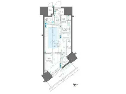 ズーム新宿御苑前 (1DK/11階)の間取り写真