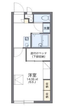 レオパレスマーメイドII(1K/1階)の間取り写真