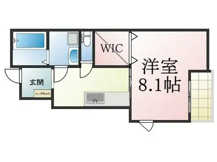 クレメント神和台(1K/1階)の間取り写真