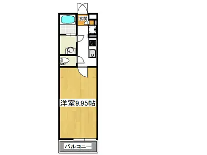 リブリ・佳(1K/3階)の間取り写真