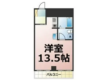 メゾン天子田(ワンルーム/3階)の間取り写真