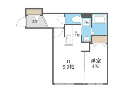 PRECIOUS NAKANOSHIMA(1LDK/4階)の間取り写真
