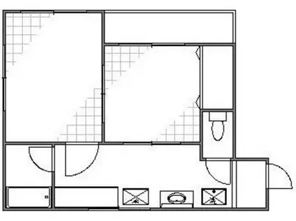 コーポヒロ(2K/1階)の間取り写真