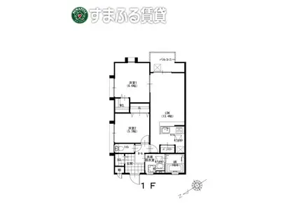 リーブル スティル A棟(2LDK/3階)の間取り写真