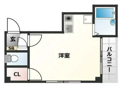 メゾンKTI(ワンルーム/2階)の間取り写真